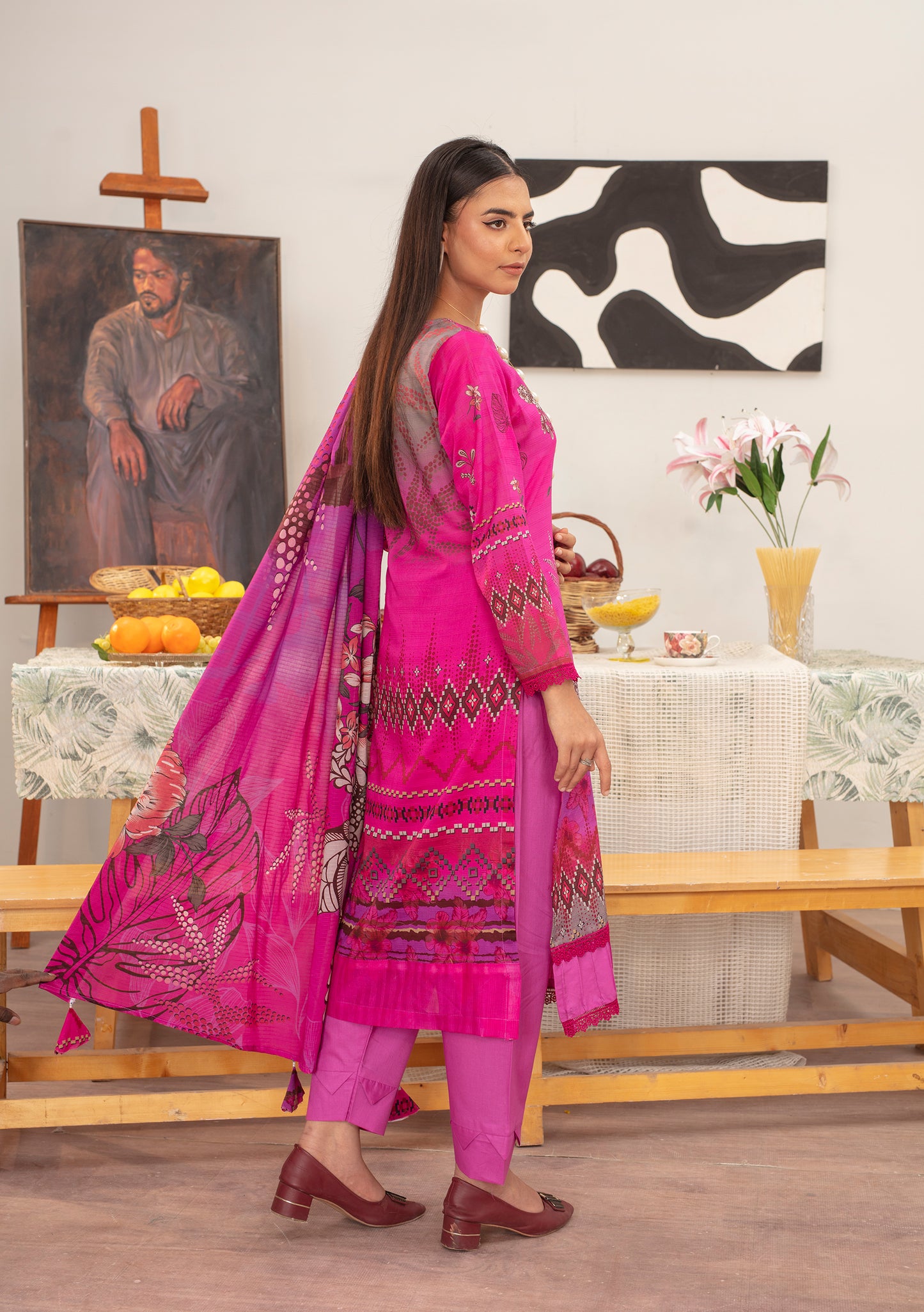 BinNoor Fab Lawn 3Pcs De-LA13-P30127