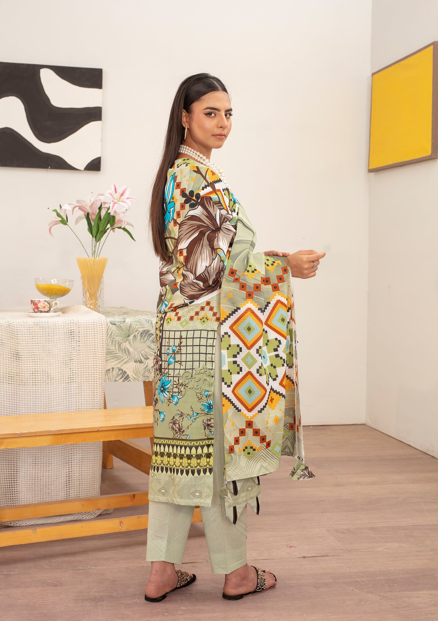 BinNoor Fab Lawn 3Pcs De-LA13-P30123