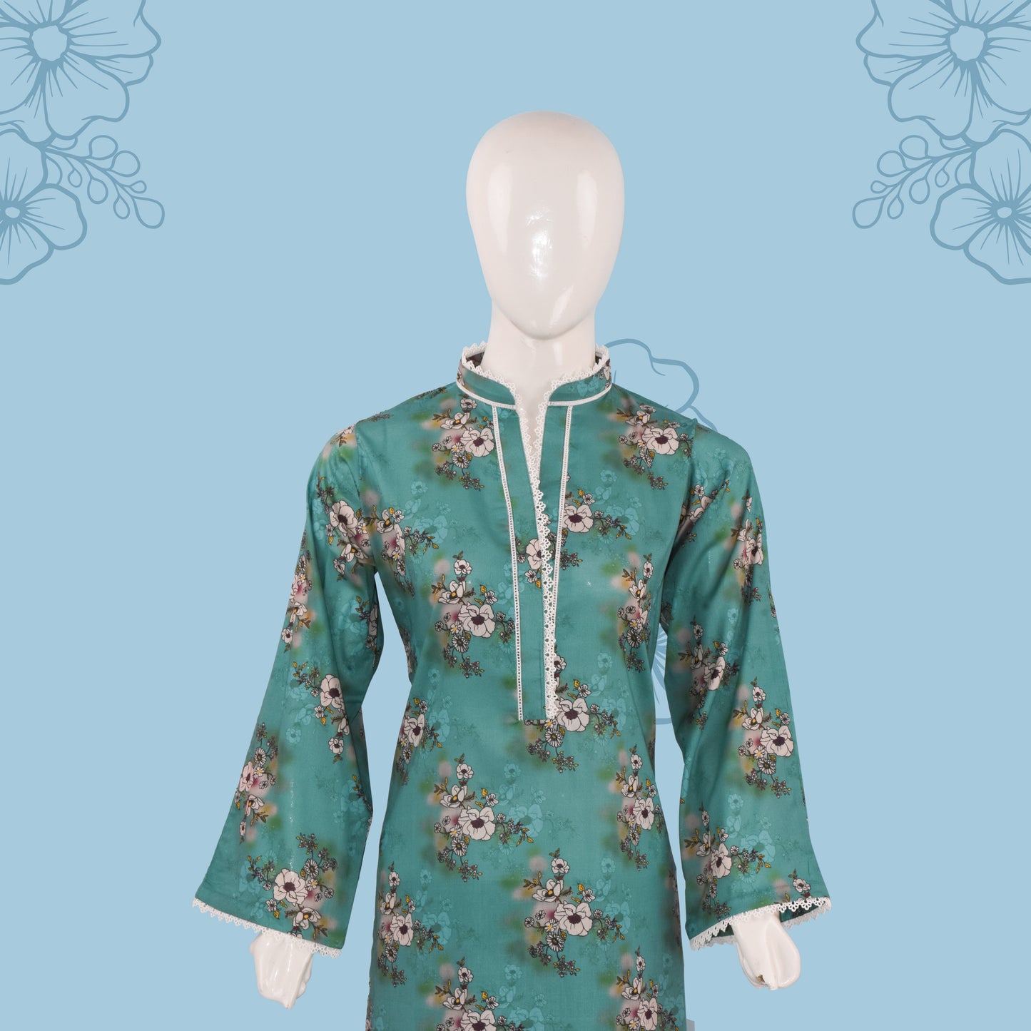 BinNoor Fab Lawn Stitched 2Pcs DE-LA05-P2-S031