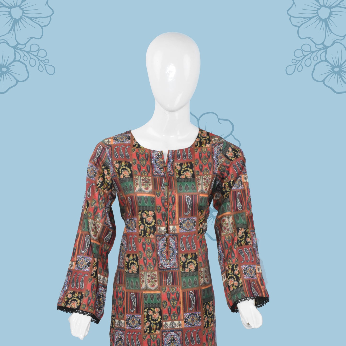 BinNoor Fab Lawn Stitched 2Pcs DE-LA05-P2-S036