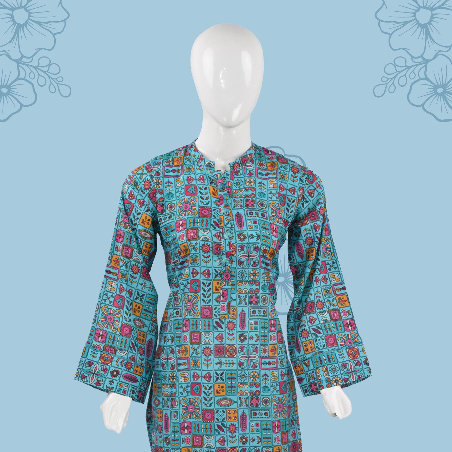 BinNoor Fab Lawn Stitched 2Pcs DE-LA05-P2-S037