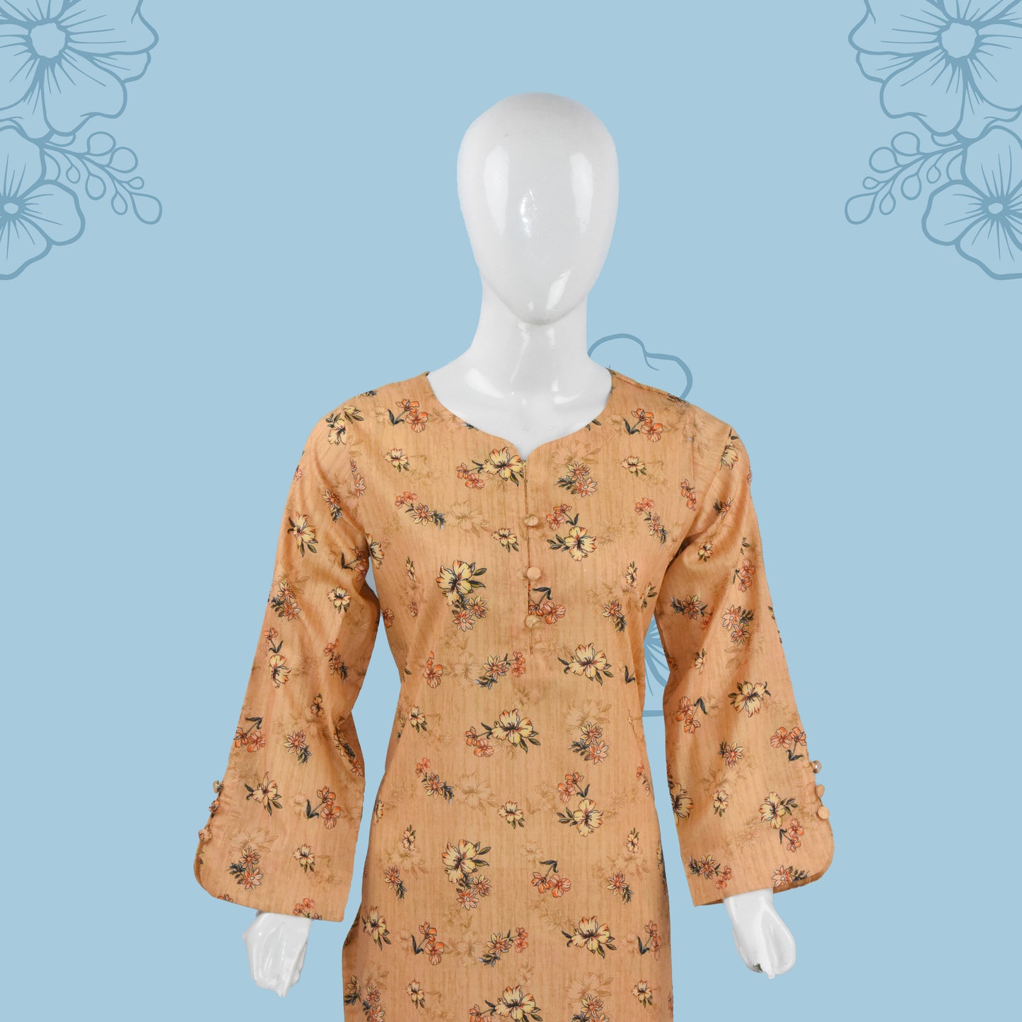 BinNoor Fab Lawn Stitched 2Pcs DE-LA05-P2-S038