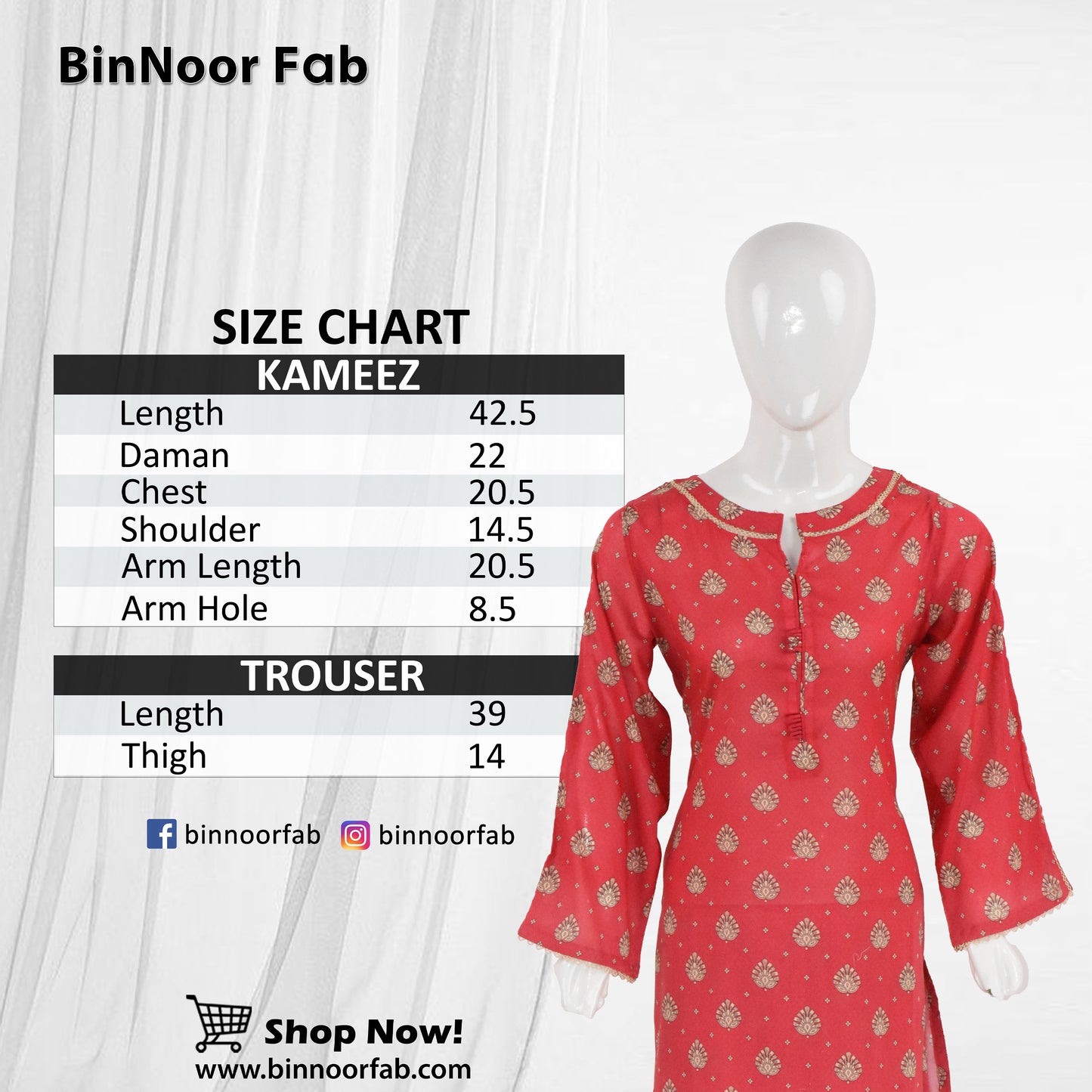 BinNoor Fab Lawn Stitched 2Pcs DE-LA06-P2-S045