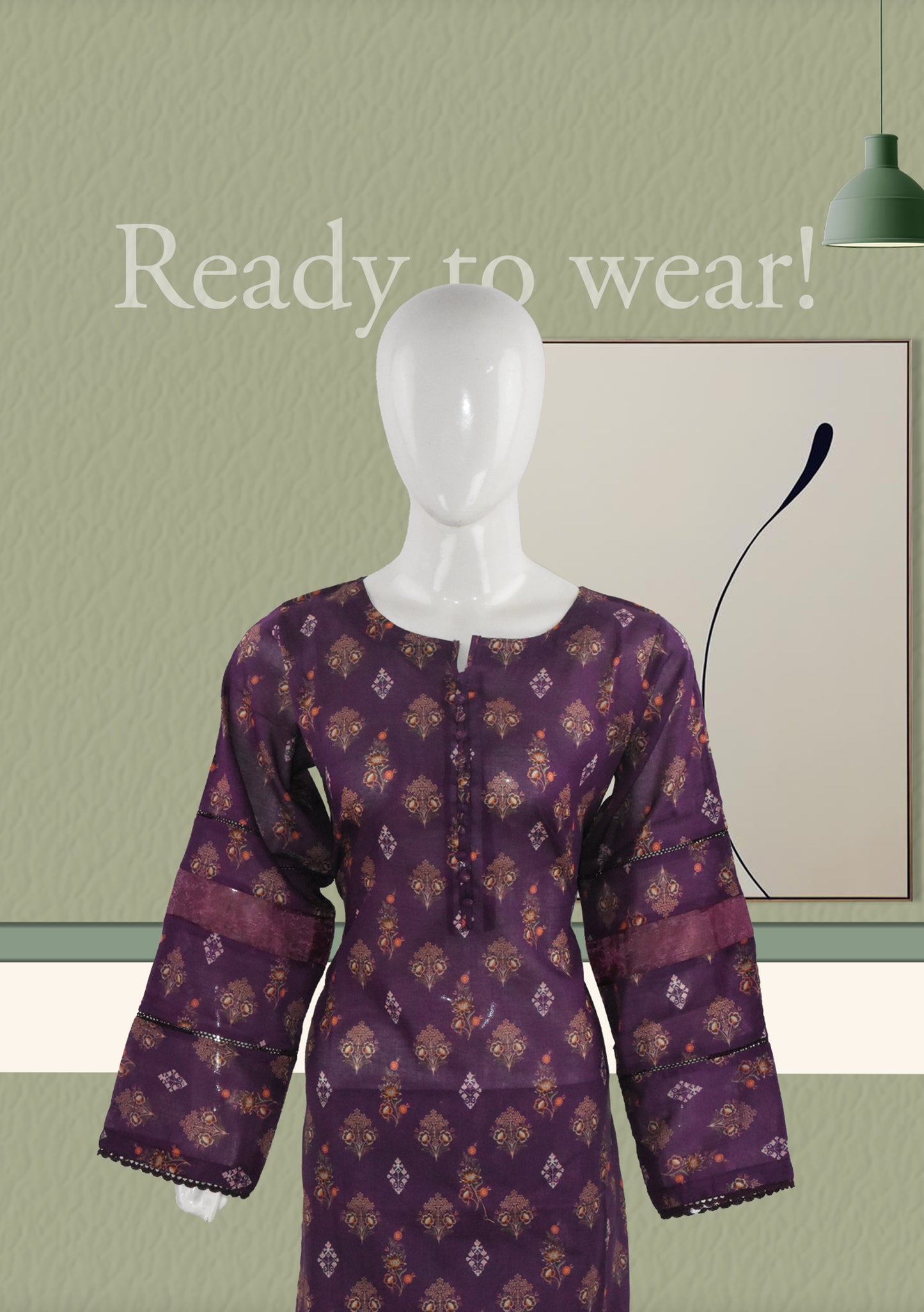 BinNoor Fab Lawn Stitched 2Pcs DE-LA08-P2-S077