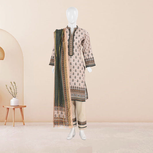 BinNoor Fab Lawn Diamond Dupatta 3Pcs De-LA03-P3022