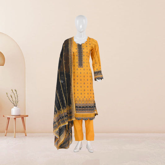 BinNoor Fab Lawn Diamond Dupatta 3Pcs De-LA03-P3023