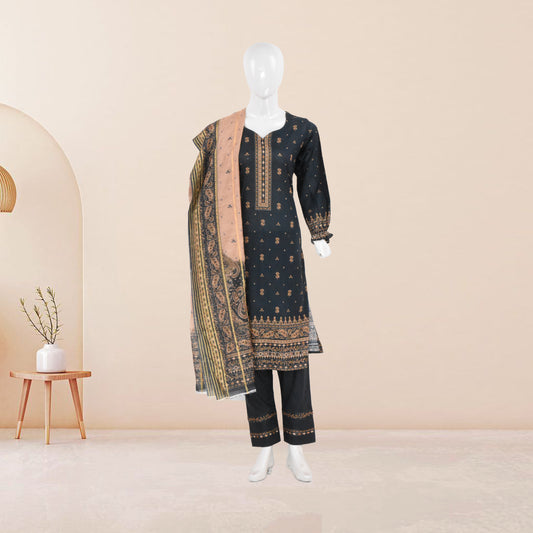 BinNoor Fab Lawn Diamond Dupatta 3Pcs De-LA03-P3026