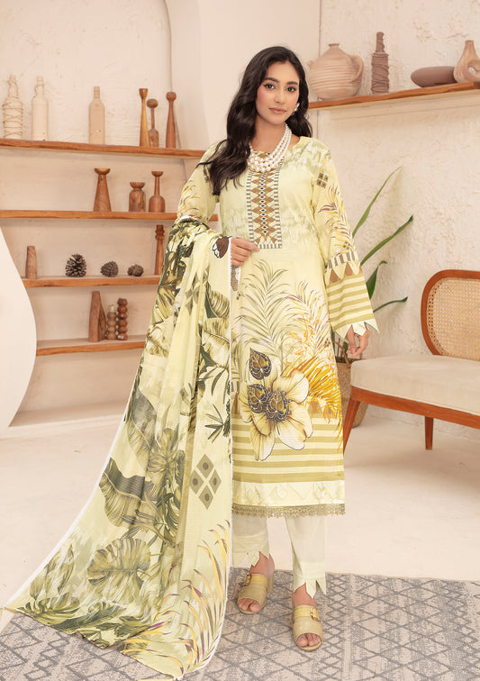 BinNoor Fab Lawn 3Pcs De-LA14-P30133