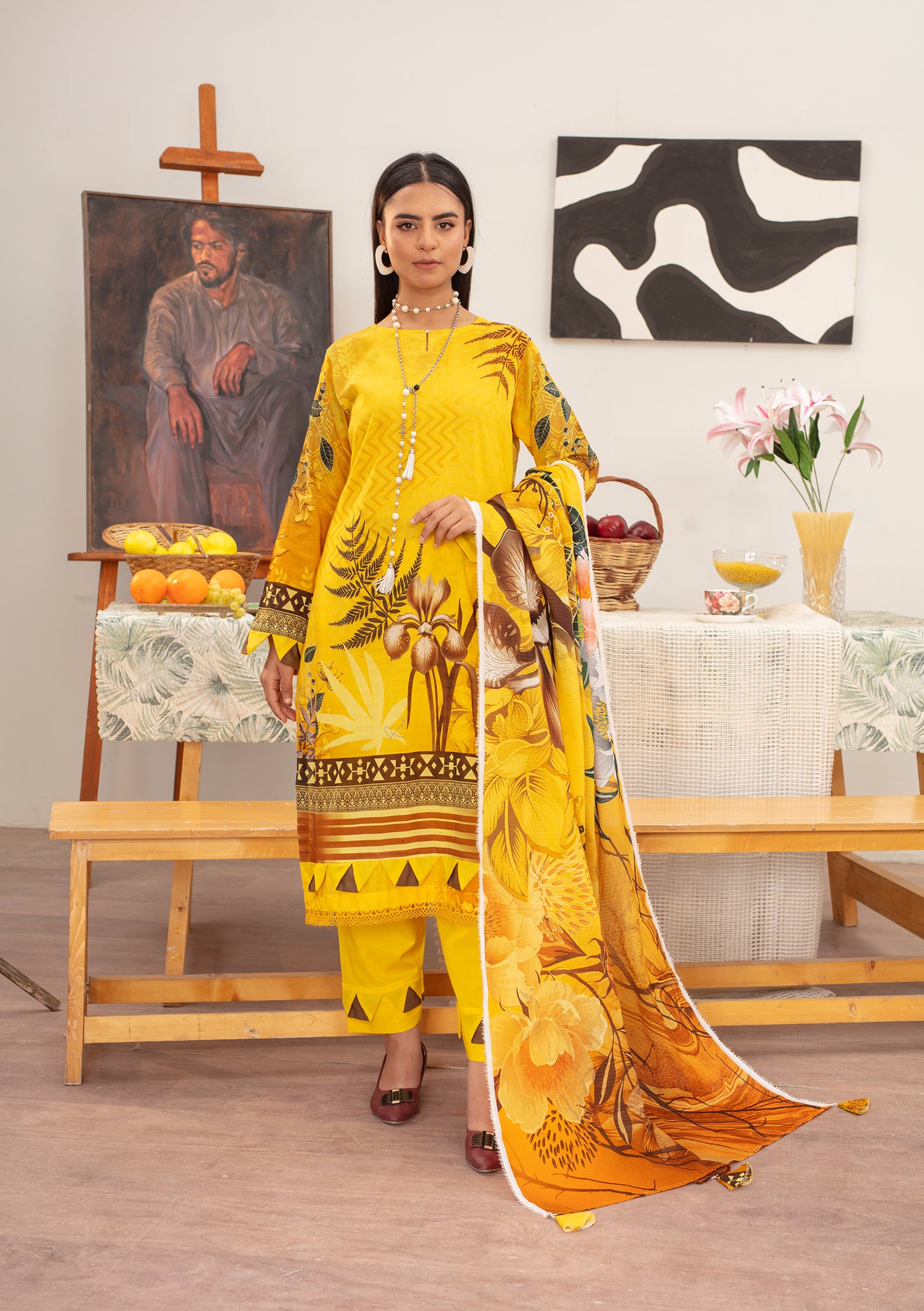 BinNoor Fab Lawn 3Pcs De-LA13-P30126