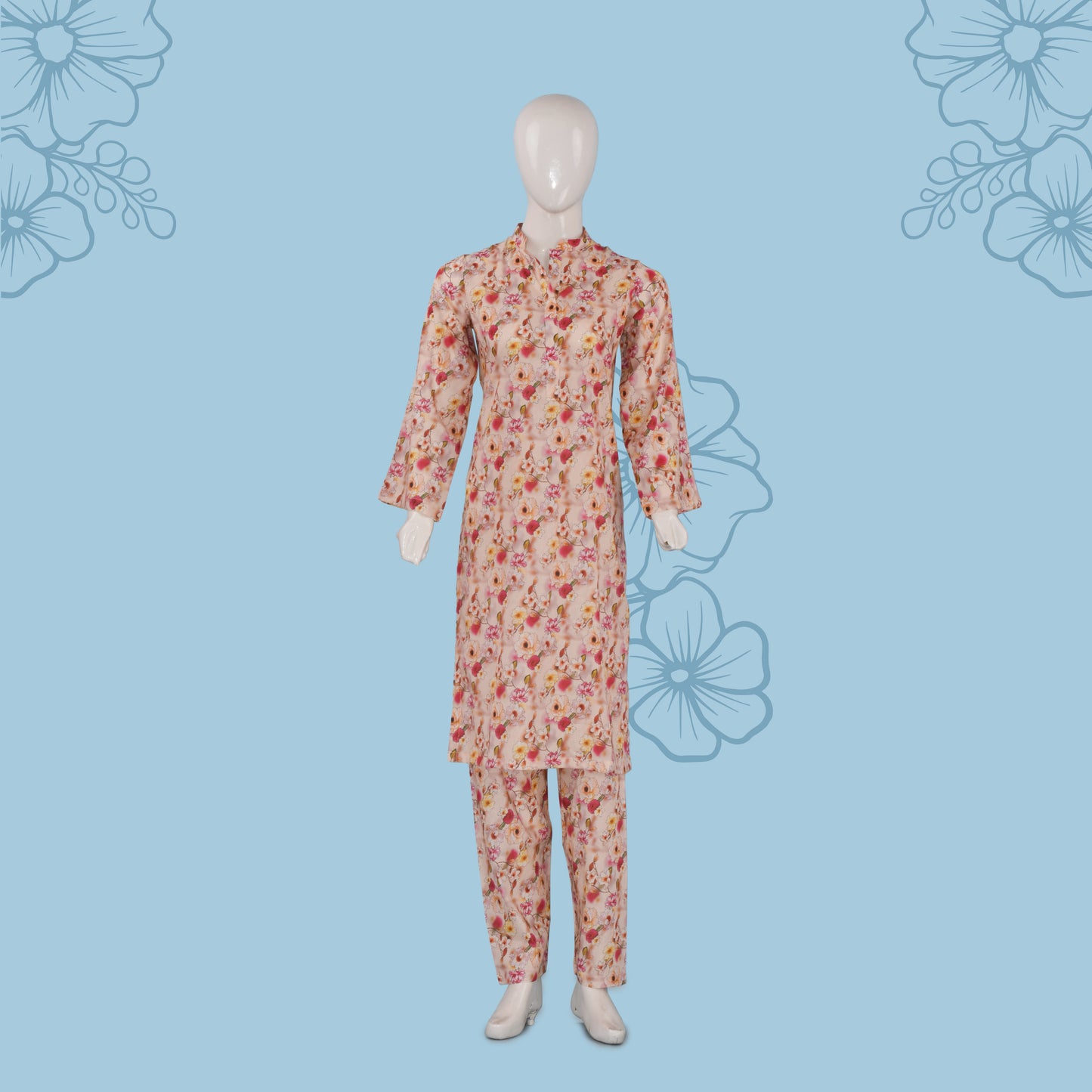 BinNoor Fab Lawn Stitched 2Pcs DE-LA05-P2-S035