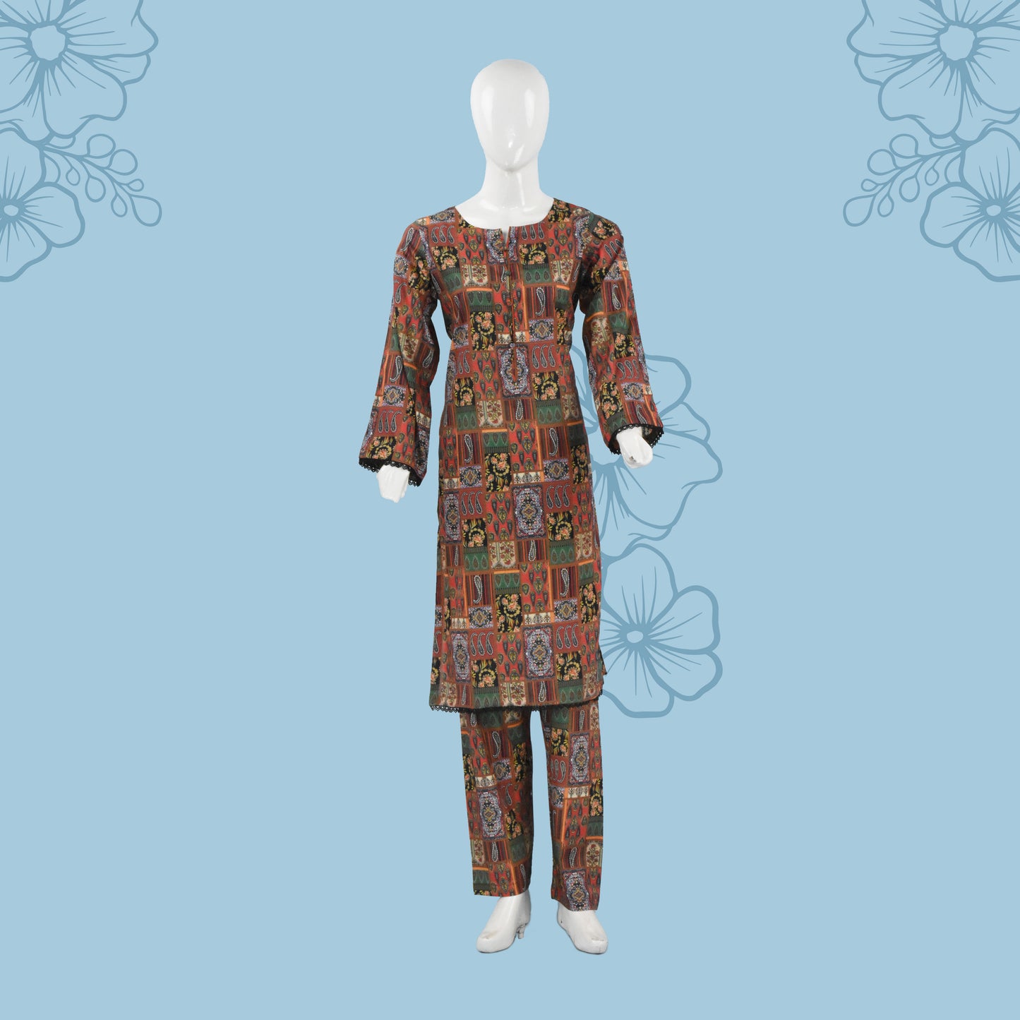 BinNoor Fab Lawn Stitched 2Pcs DE-LA05-P2-S036