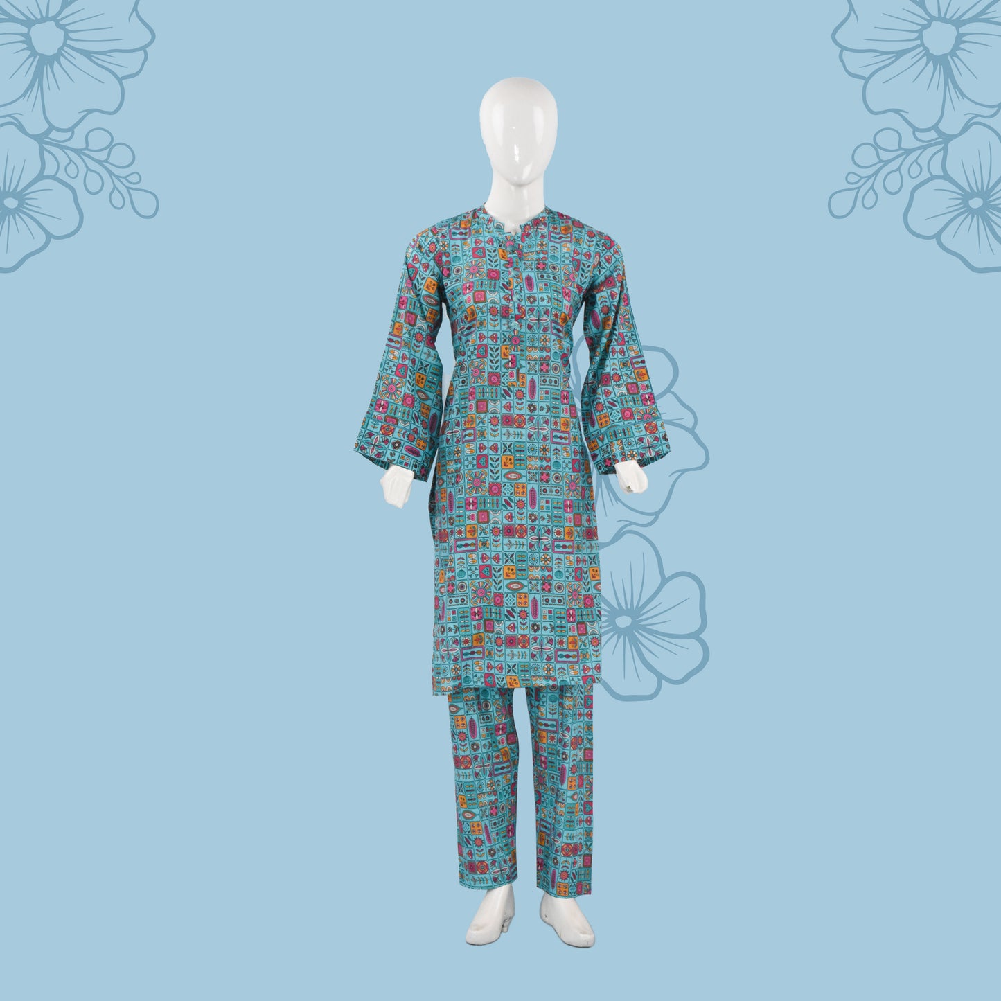 BinNoor Fab Lawn Stitched 2Pcs DE-LA05-P2-S037