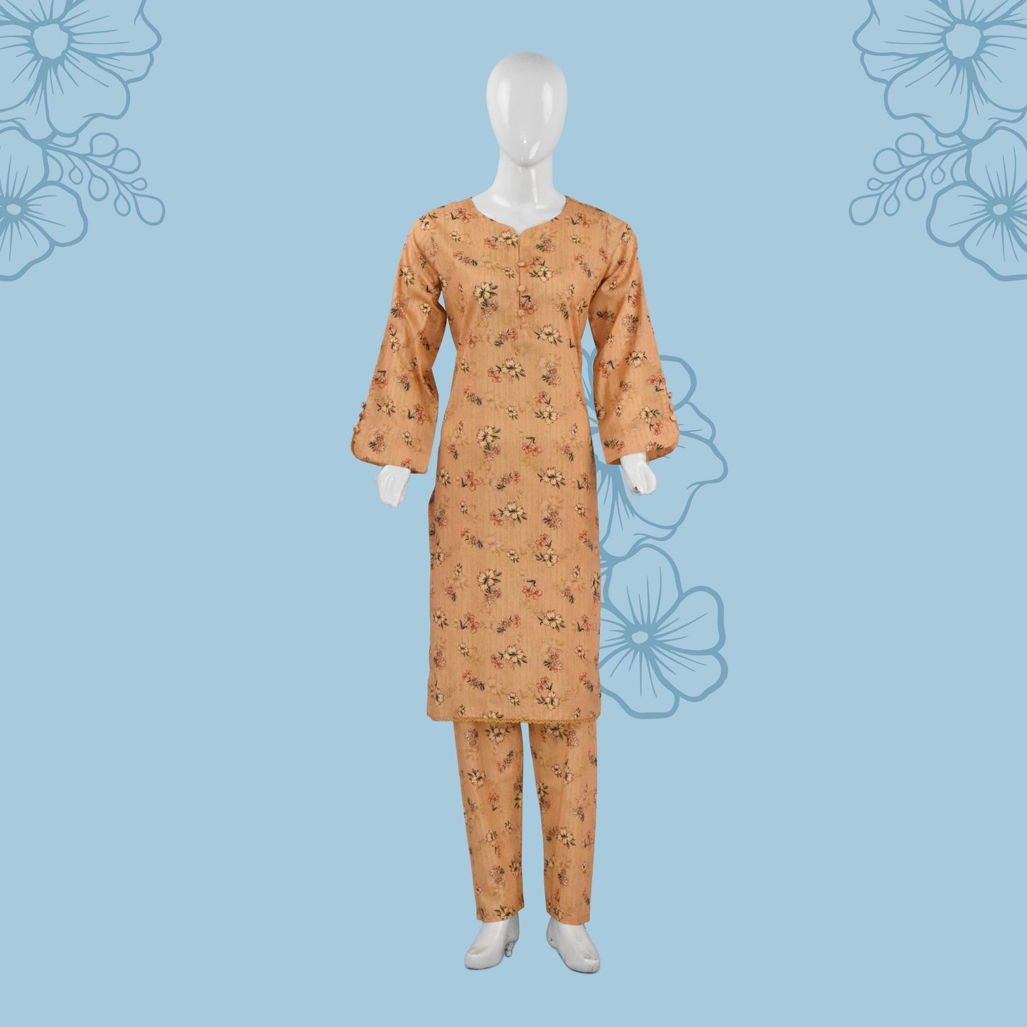 BinNoor Fab Lawn Stitched 2Pcs DE-LA05-P2-S038