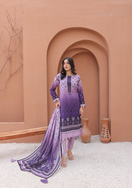 BinNoor Fab Lawn 3Pcs De-LA19-P30181