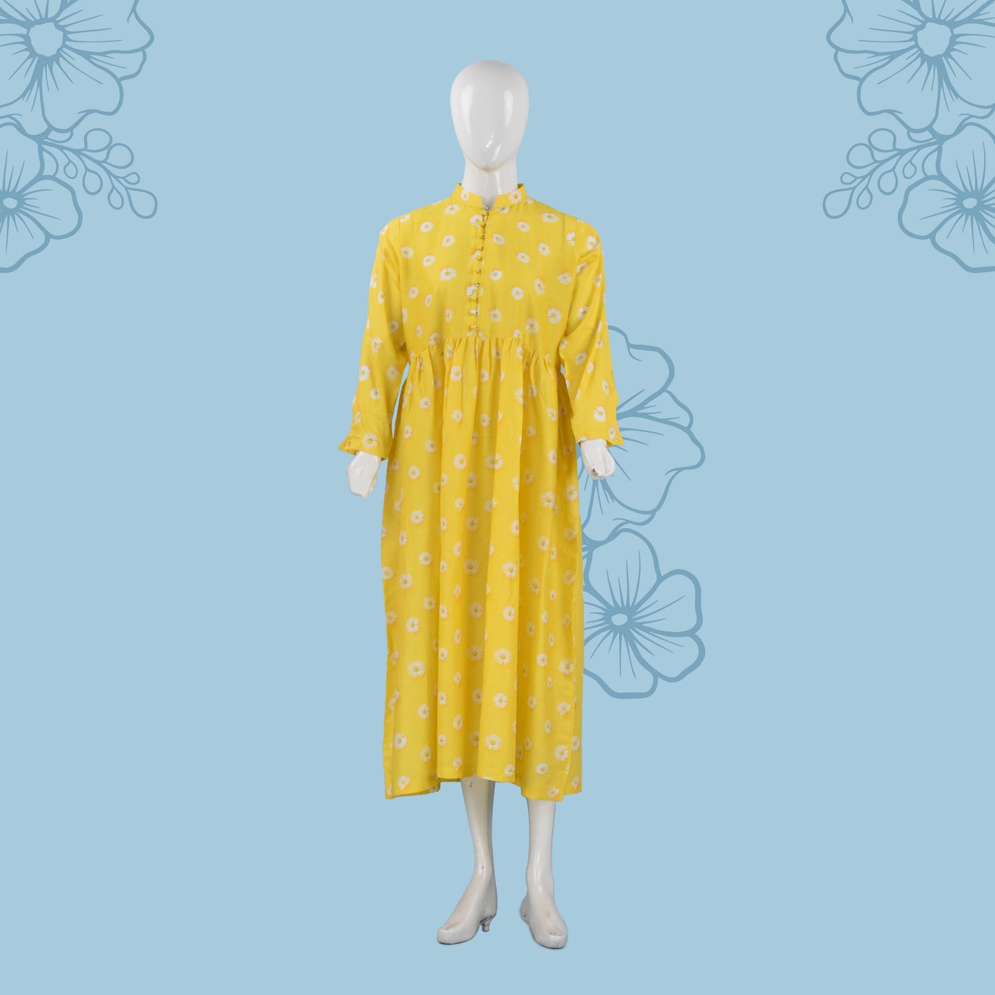 BinNoor Fab Lawn Stitched Maxi DE-LA05-P2-S042