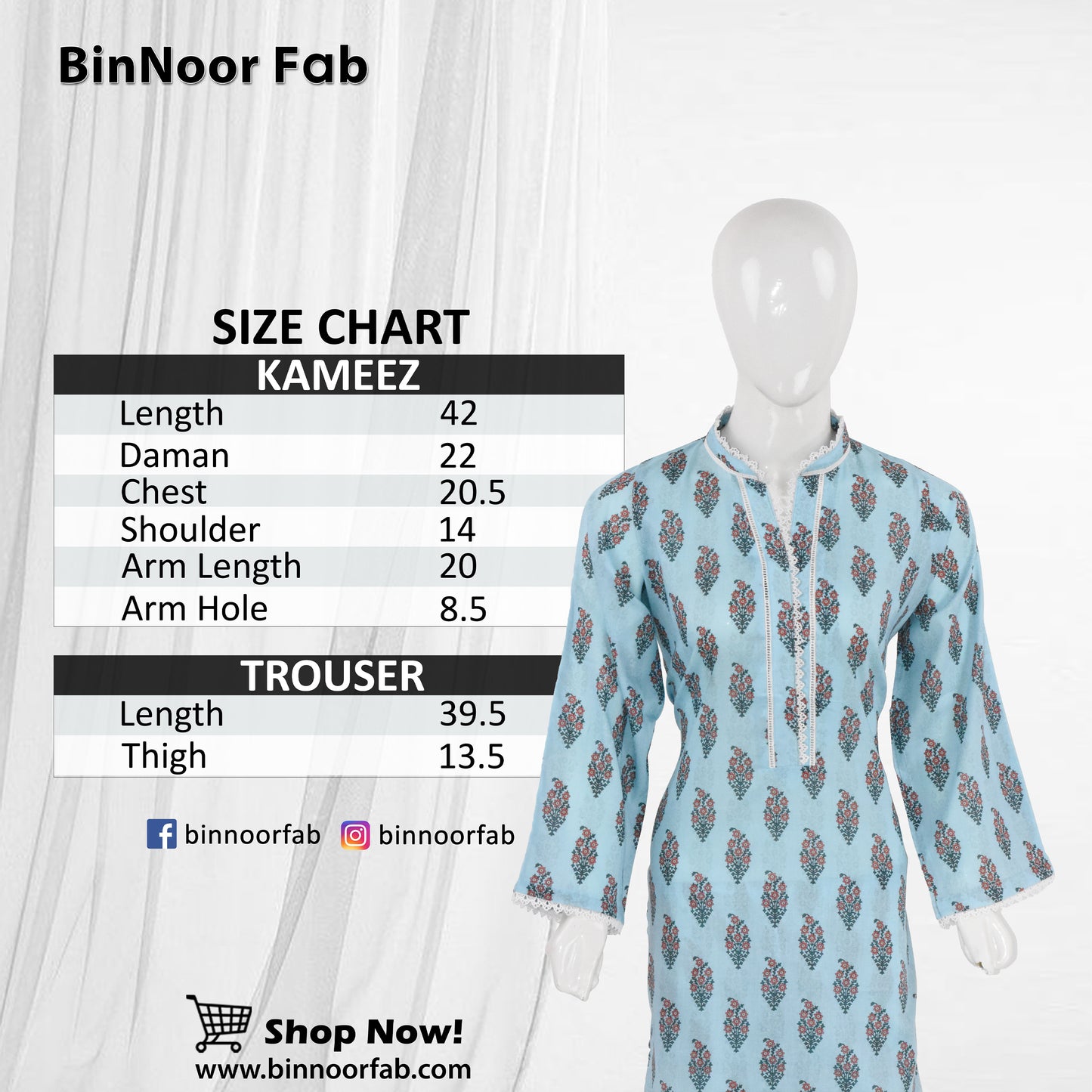 BinNoor Fab Lawn Stitched 2Pcs DE-LA06-P2-S050