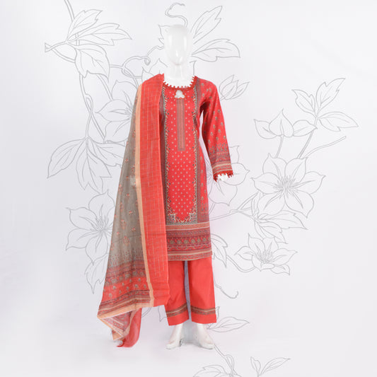 BinNoor Fab Lawn Diamond Dupatta 3Pcs De-LA02-P3016