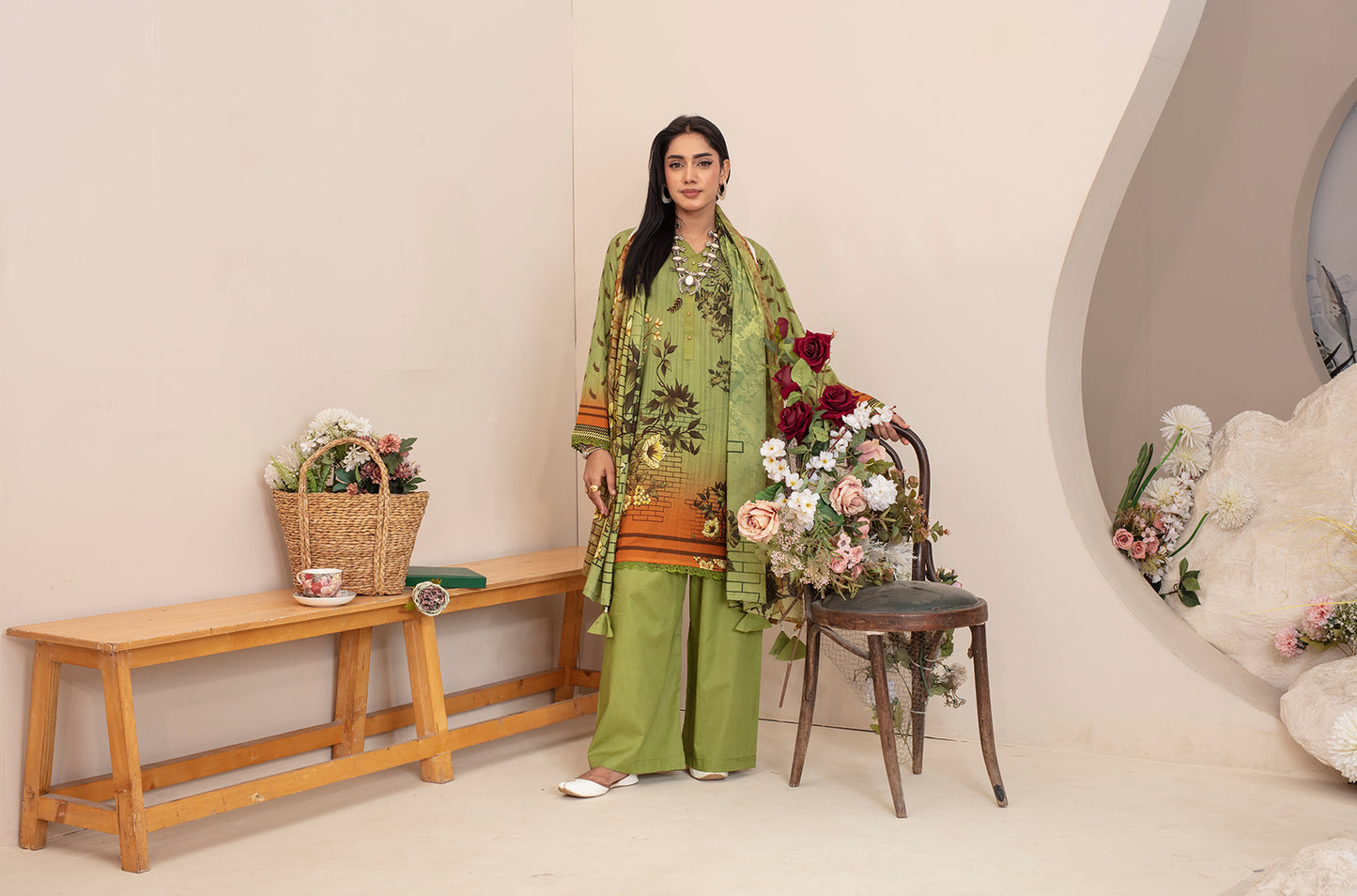 BinNoor Fab Lawn 3Pcs De-LA11-P30109