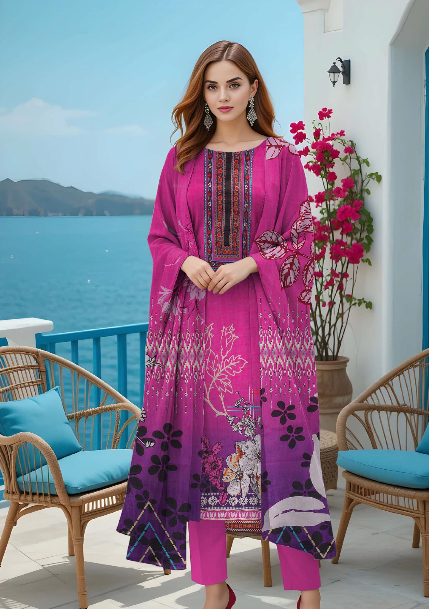 BinNoor Fab Lawn 3Pcs De-LA20-P30191