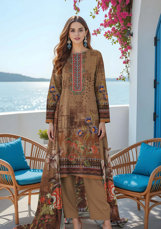 BinNoor Fab Lawn 3Pcs De-LA20-P30192