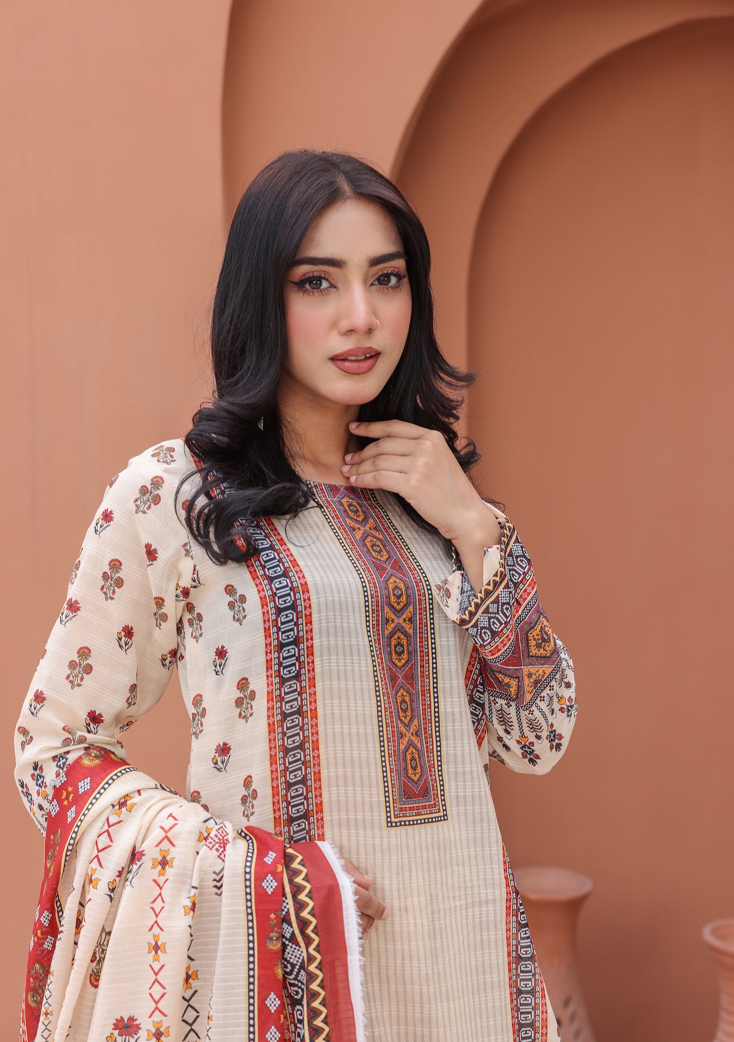BinNoor Fab Lawn 3Pcs De-LA19-P30182