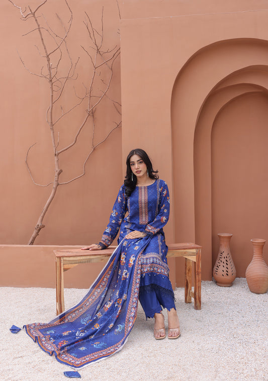 BinNoor Fab Lawn 3Pcs De-LA19-P30183