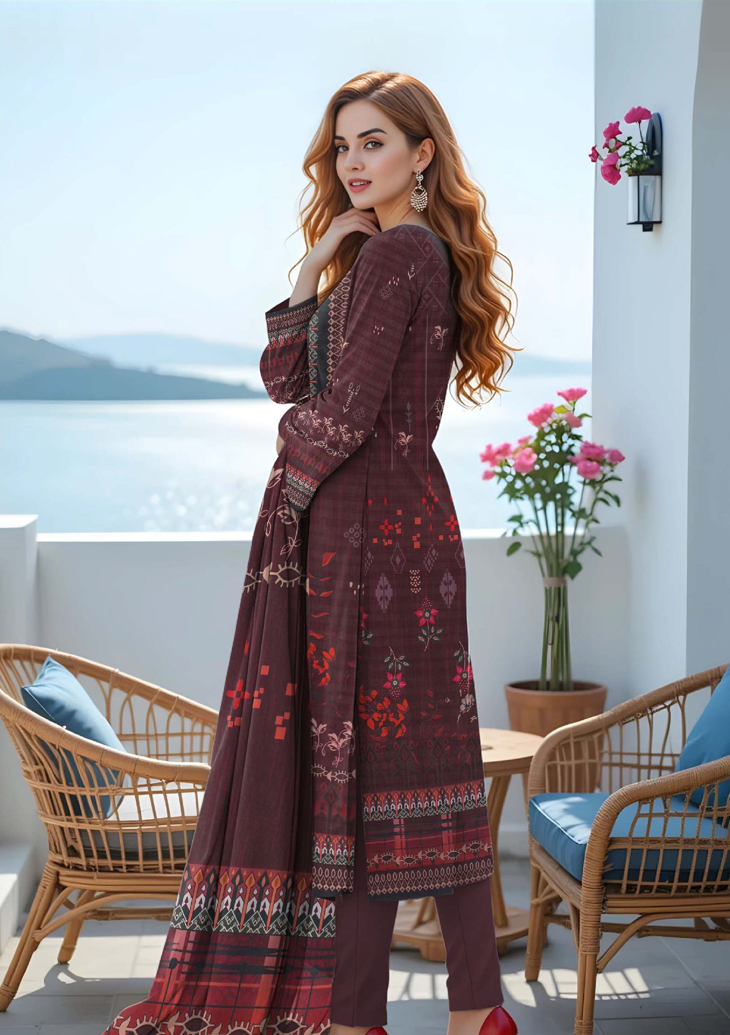 BinNoor Fab Lawn 3Pcs De-LA20-P30193