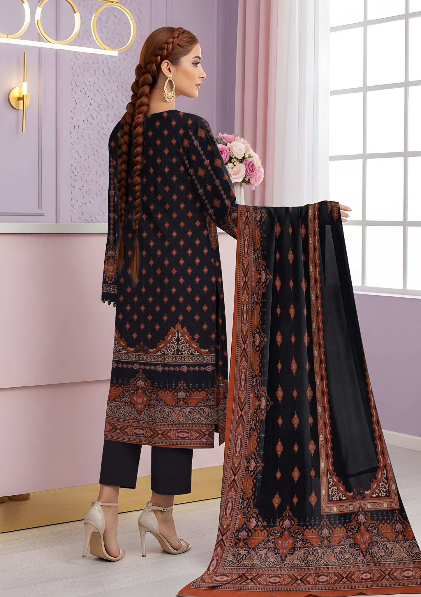 BinNoor Fab Khaddar 3Pcs De-KH30-P30285
