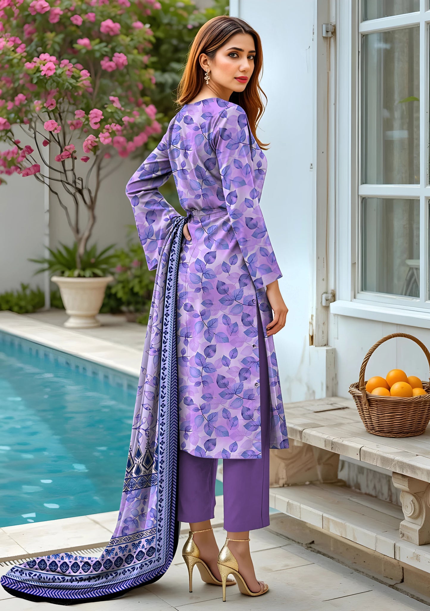 BinNoor Fab Lawn 3Pcs De-LA22-P30216