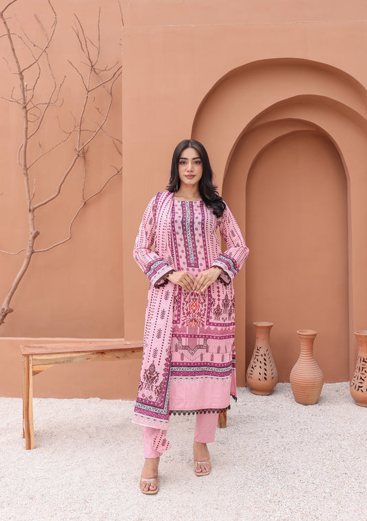 BinNoor Fab Lawn 3Pcs De-LA19-P30184