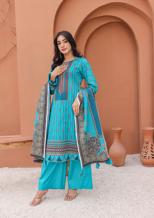 BinNoor Fab Lawn 3Pcs De-LA19-P30186
