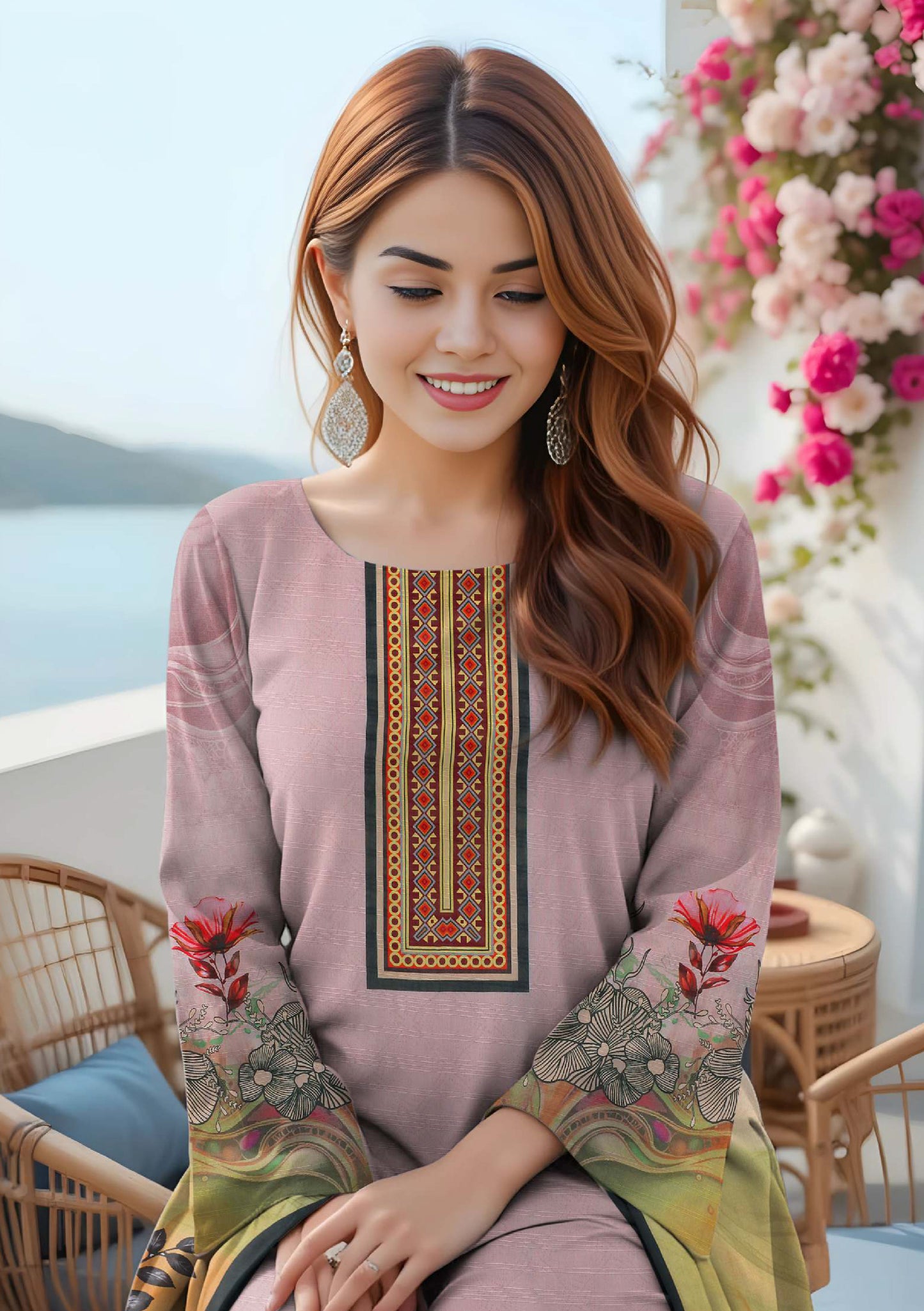 BinNoor Fab Lawn 3Pcs De-LA20-P30196