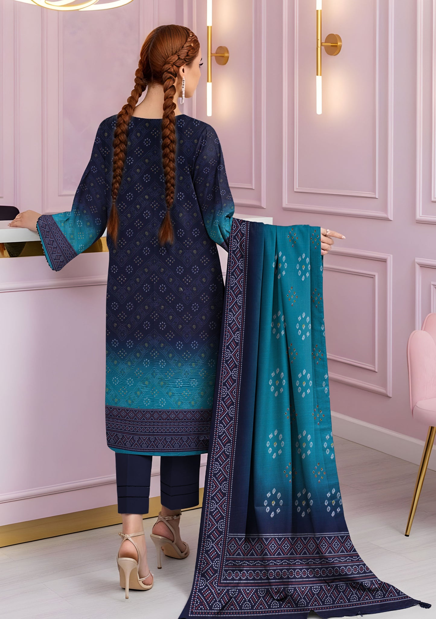 BinNoor Fab Khaddar 3Pcs De-KH30-P30288