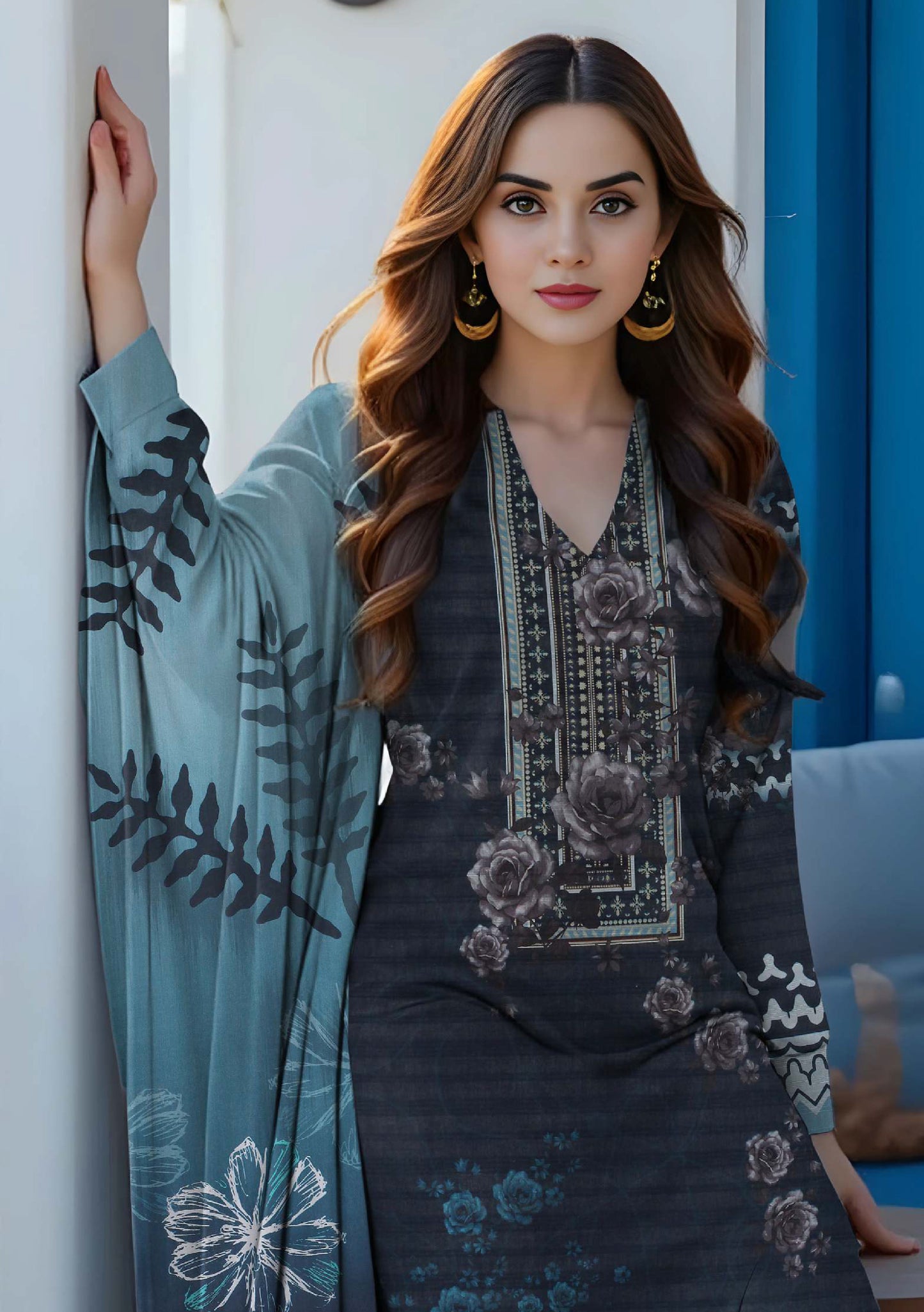 BinNoor Fab Lawn 3Pcs De-LA20-P30197