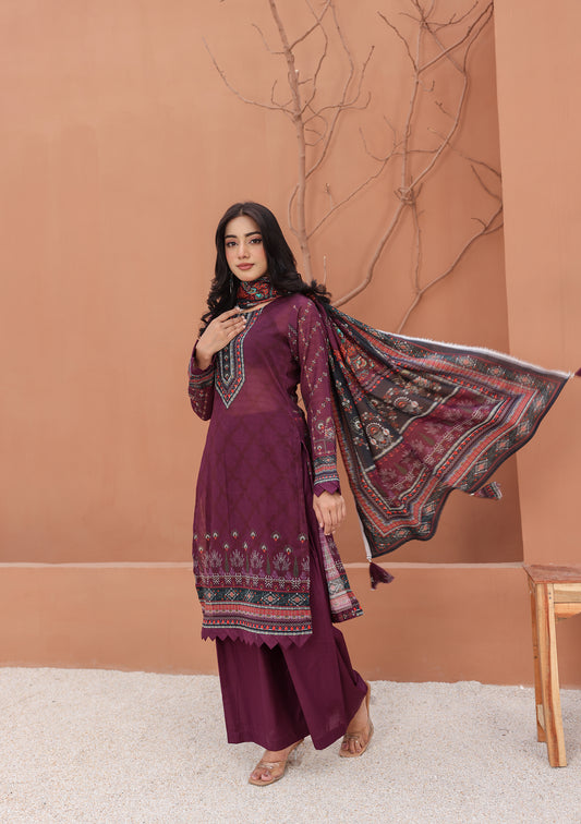 BinNoor Fab Lawn 3Pcs De-LA19-P30188