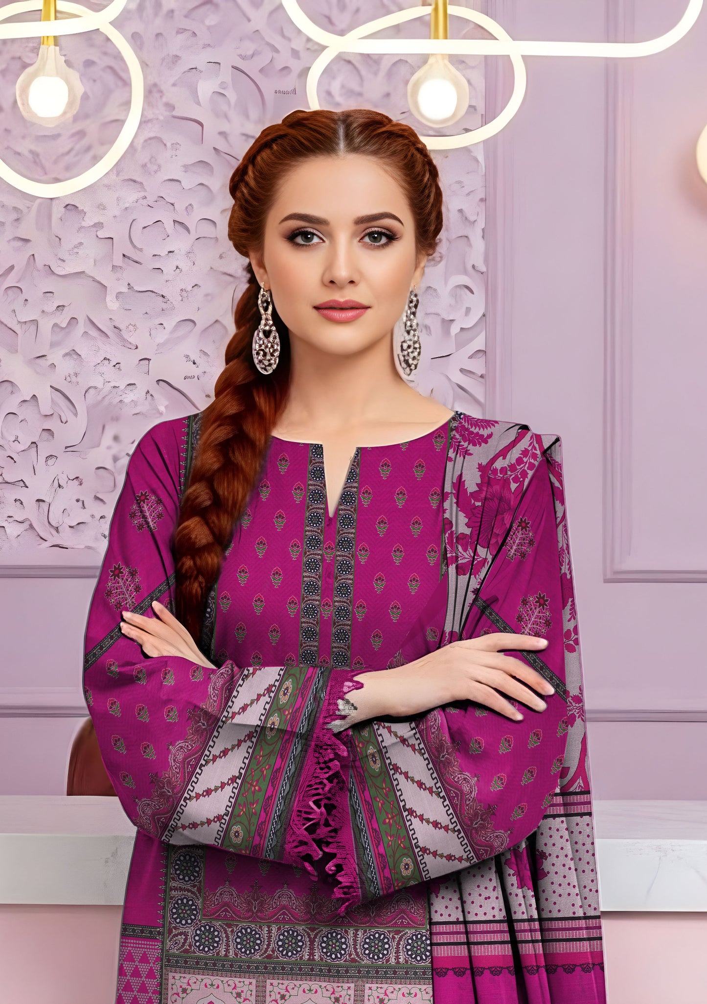 BinNoor Fab Khaddar 3Pcs De-KH30-P30290