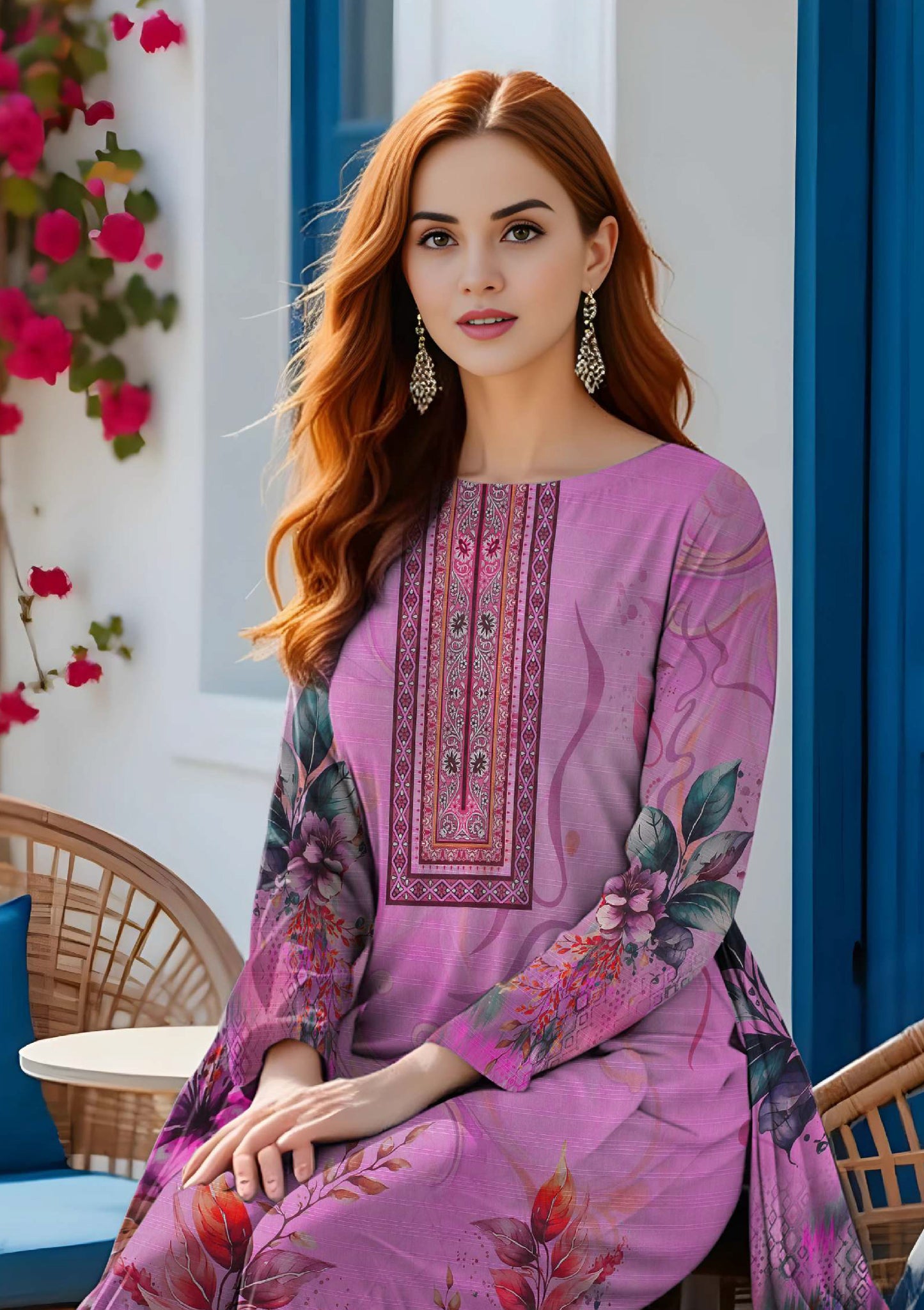 BinNoor Fab Lawn 3Pcs De-LA20-P30198