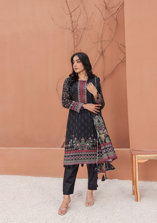 BinNoor Fab Lawn 3Pcs De-LA19-P30189