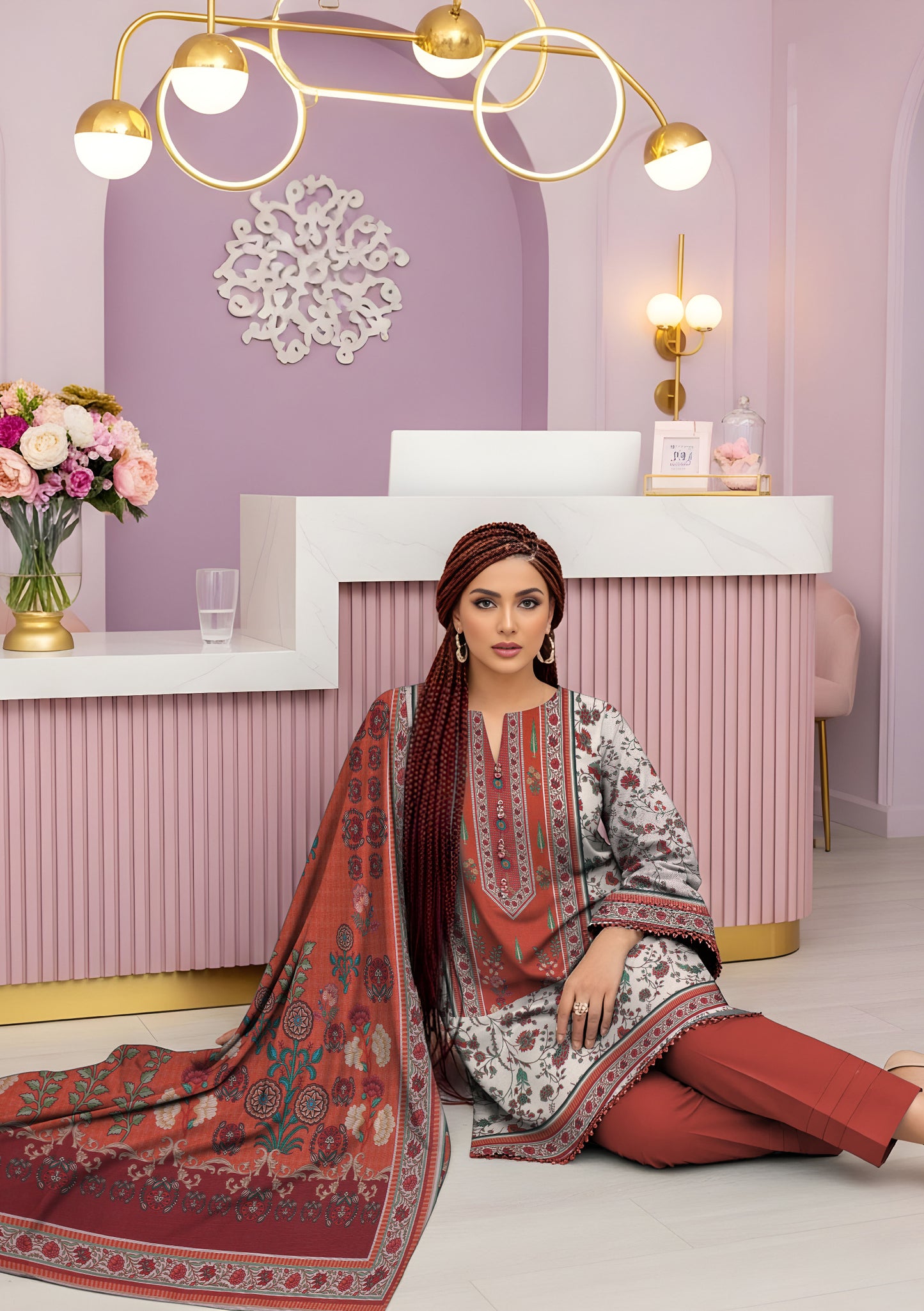 BinNoor Fab Khaddar 3Pcs De-KH30-P30292
