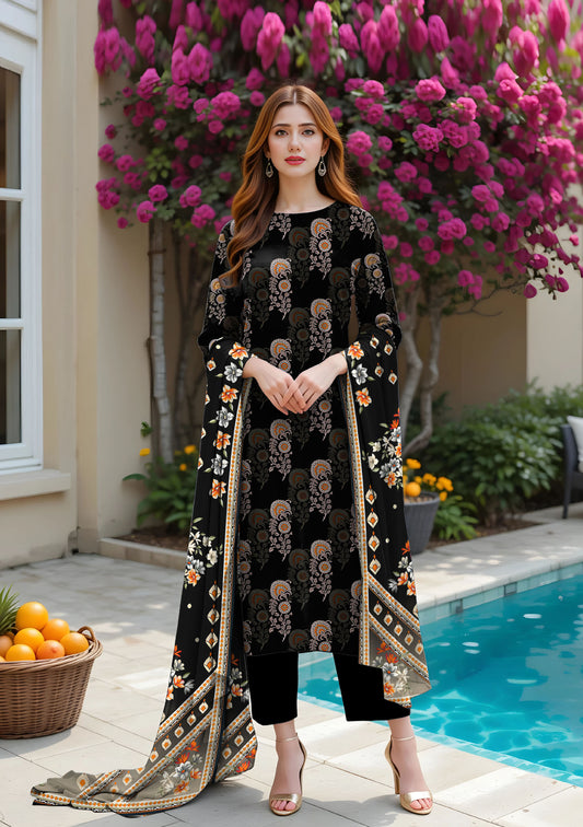 BinNoor Fab Lawn 3Pcs De-LA22-P30218
