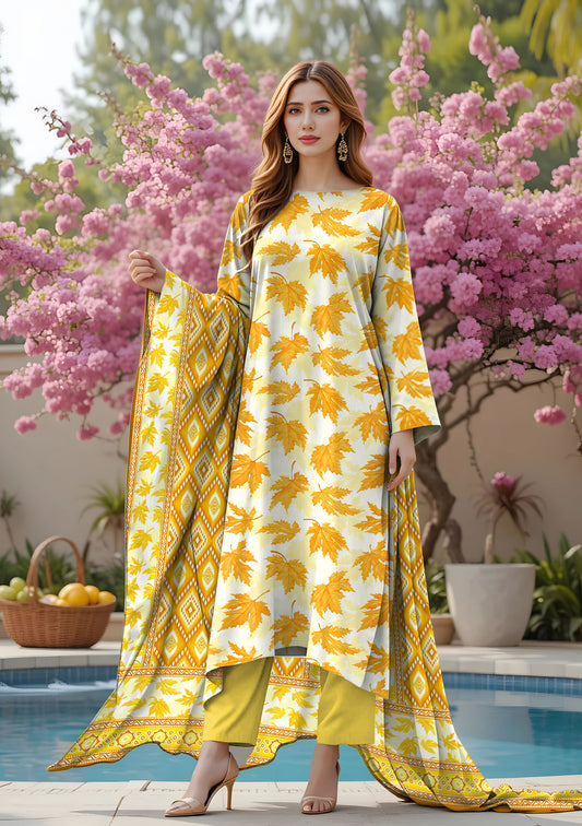 BinNoor Fab Lawn 3Pcs De-LA22-P30215
