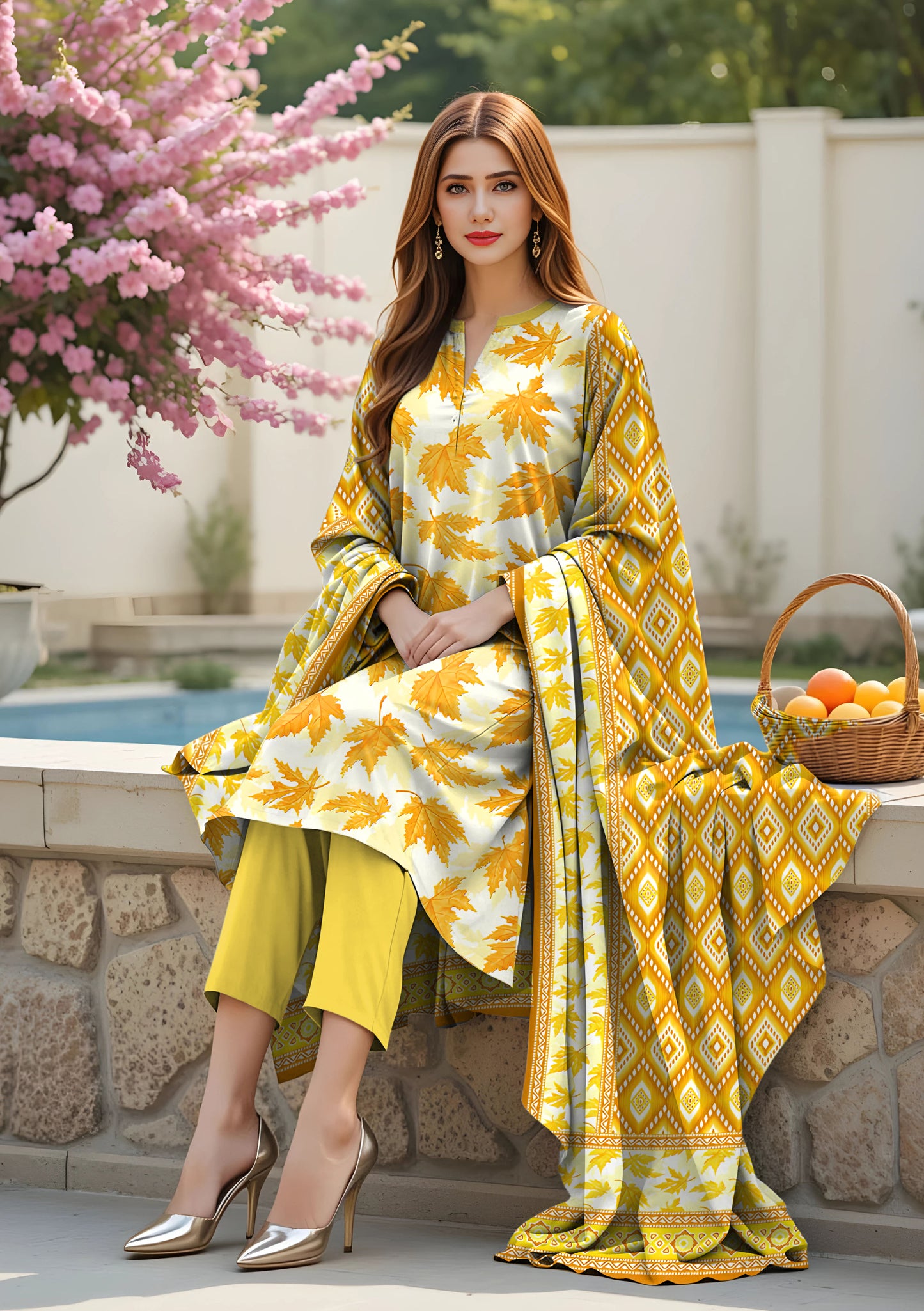 BinNoor Fab Lawn 3Pcs De-LA22-P30215