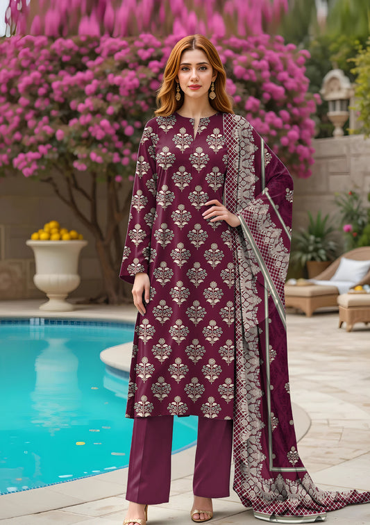 BinNoor Fab Lawn 3Pcs De-LA22-P30213