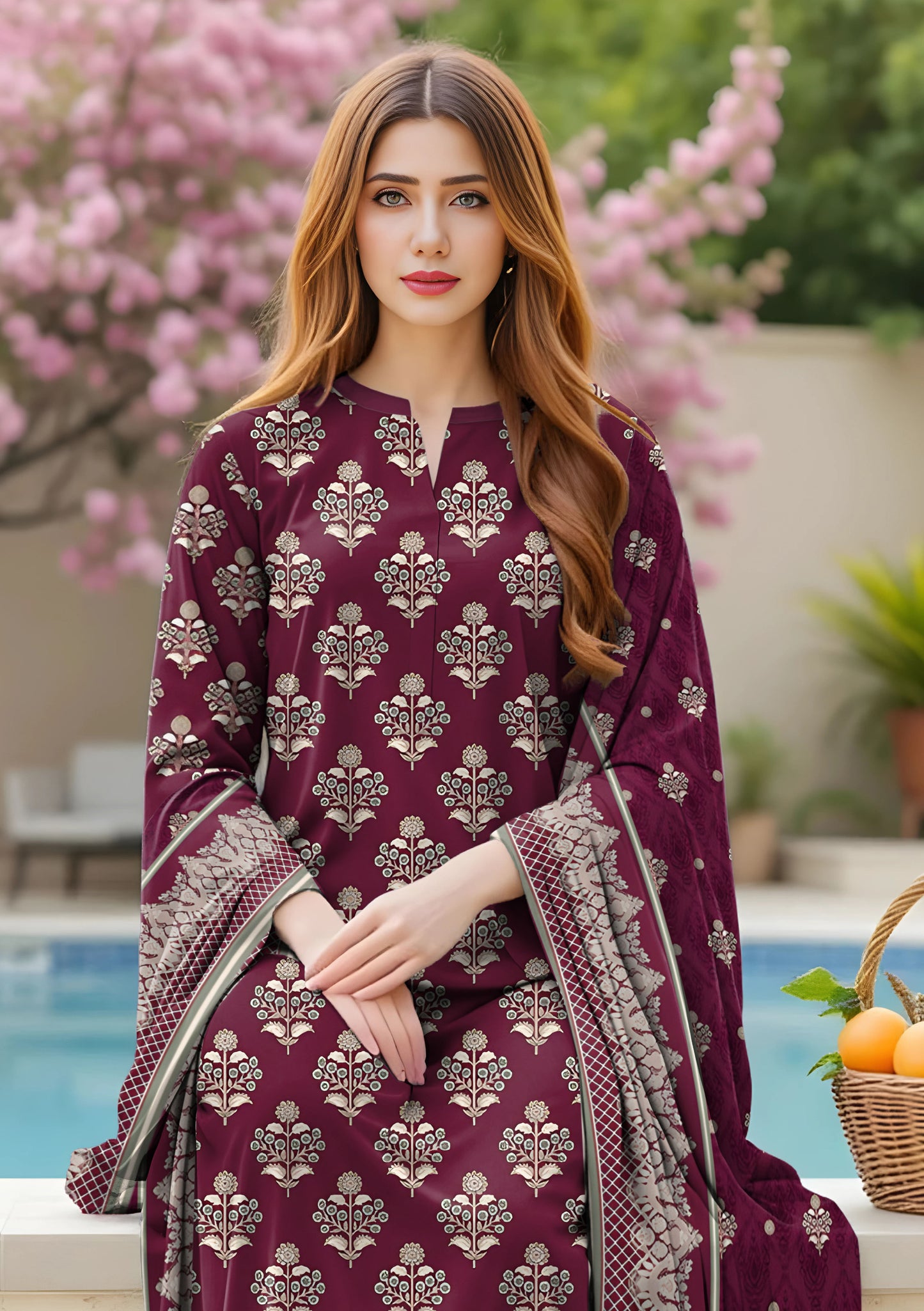 BinNoor Fab Lawn 3Pcs De-LA22-P30213