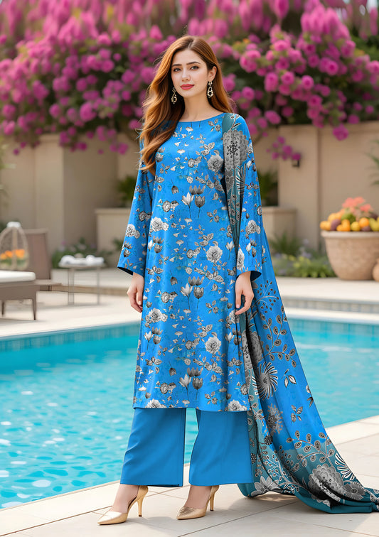 BinNoor Fab Lawn 3Pcs De-LA22-P30211