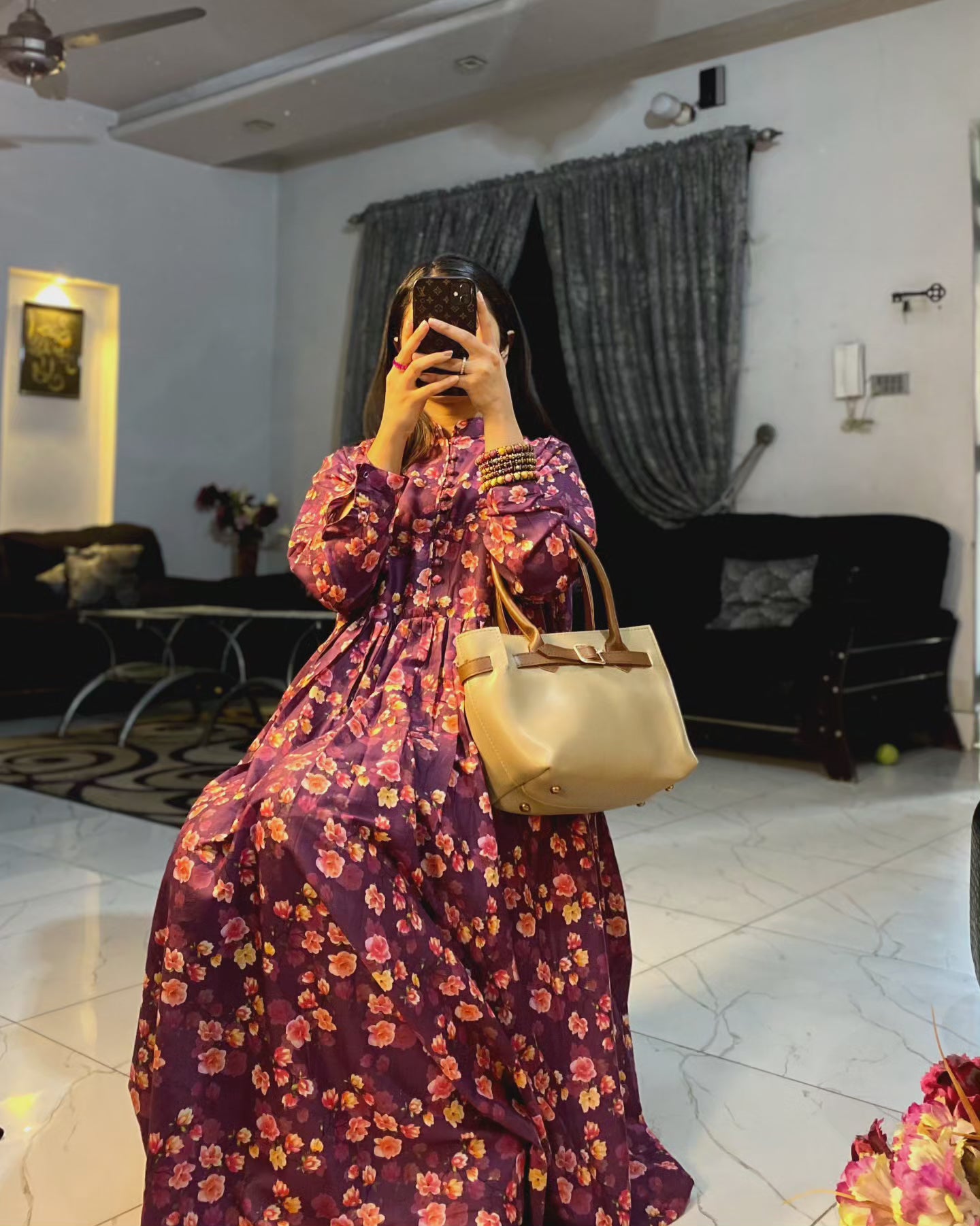 BinNoor Fab Lawn Stitched Maxi DE-LA05-P2-S043