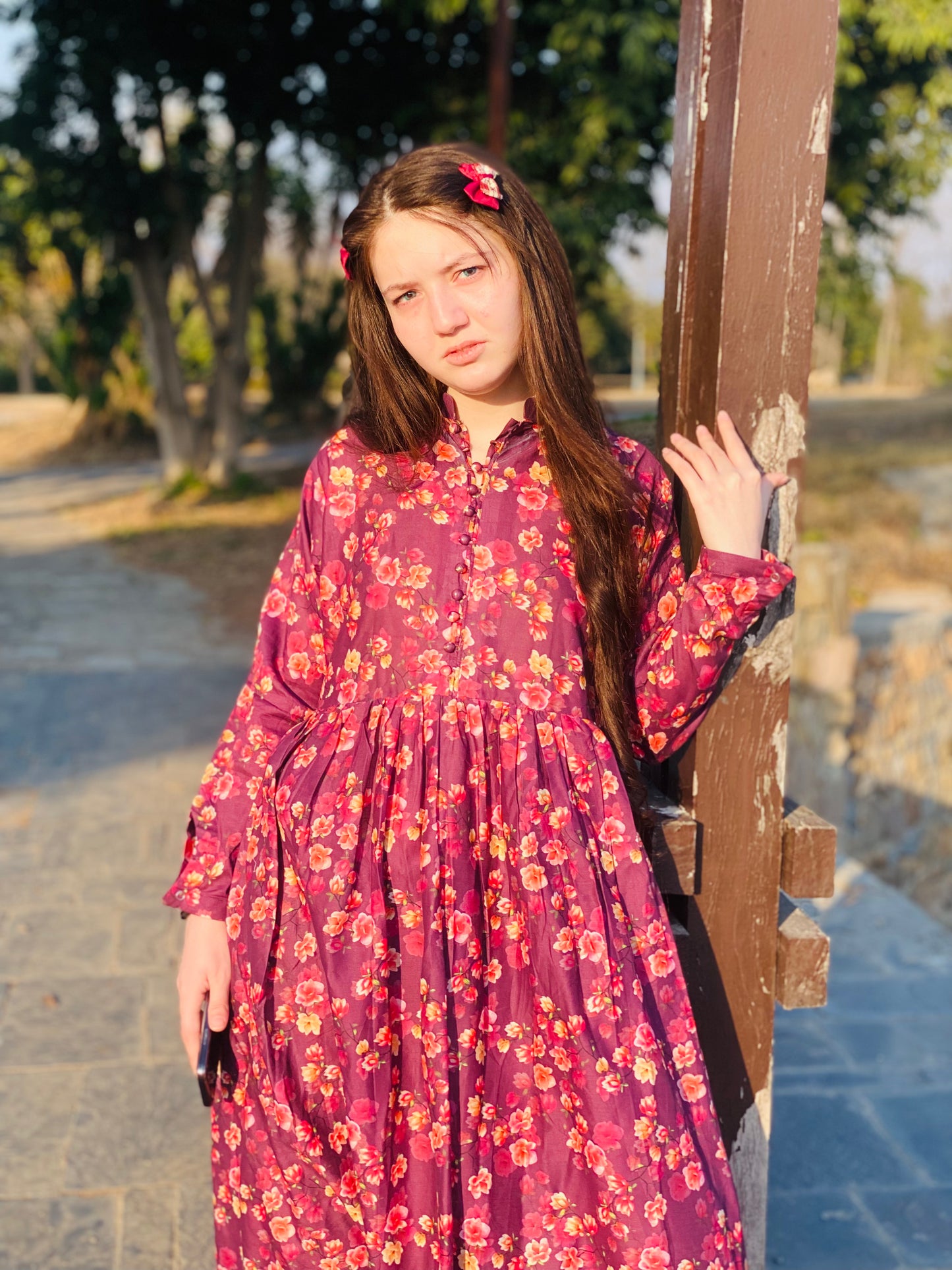 BinNoor Fab Lawn Stitched Maxi DE-LA05-P2-S043