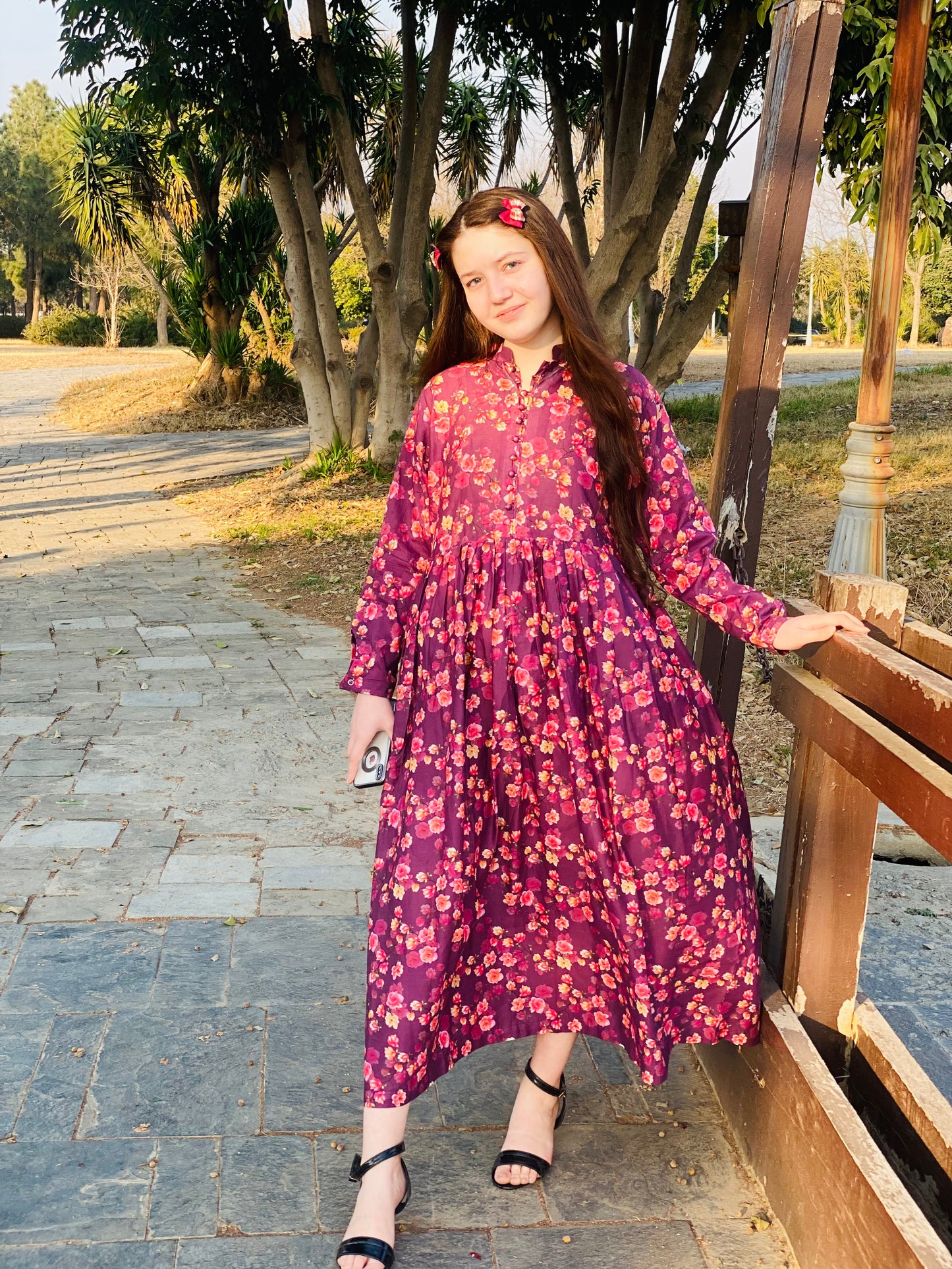 BinNoor Fab Lawn Stitched Maxi DE-LA05-P2-S043