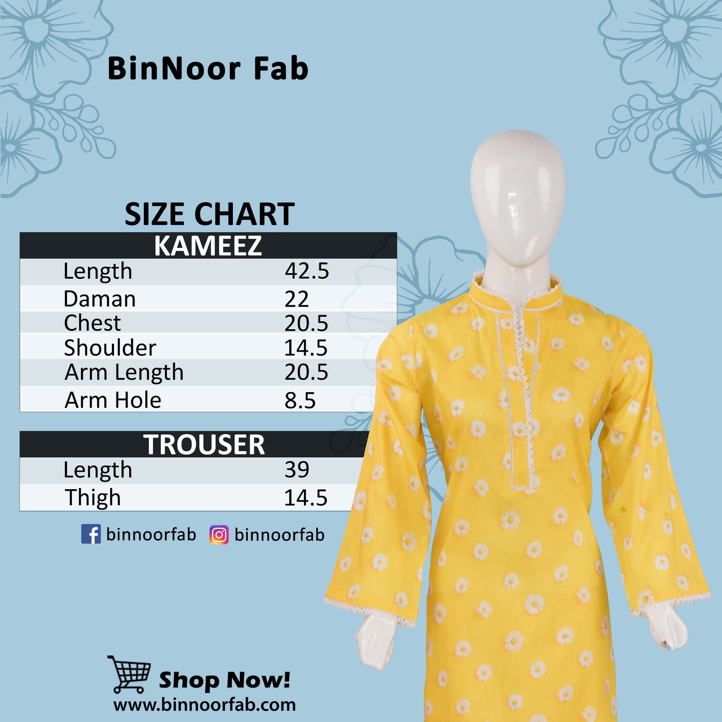 BinNoor Fab Lawn Stitched 2Pcs DE-LA05-P2-S032