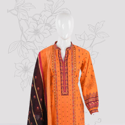 BinNoor Fab Lawn Diamond Dupatta 3Pcs De-LA02-P3020